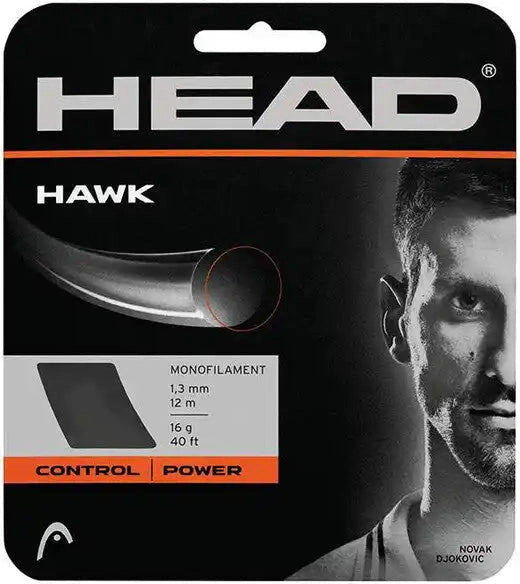 Head Hawk 16g Tennis String - Black