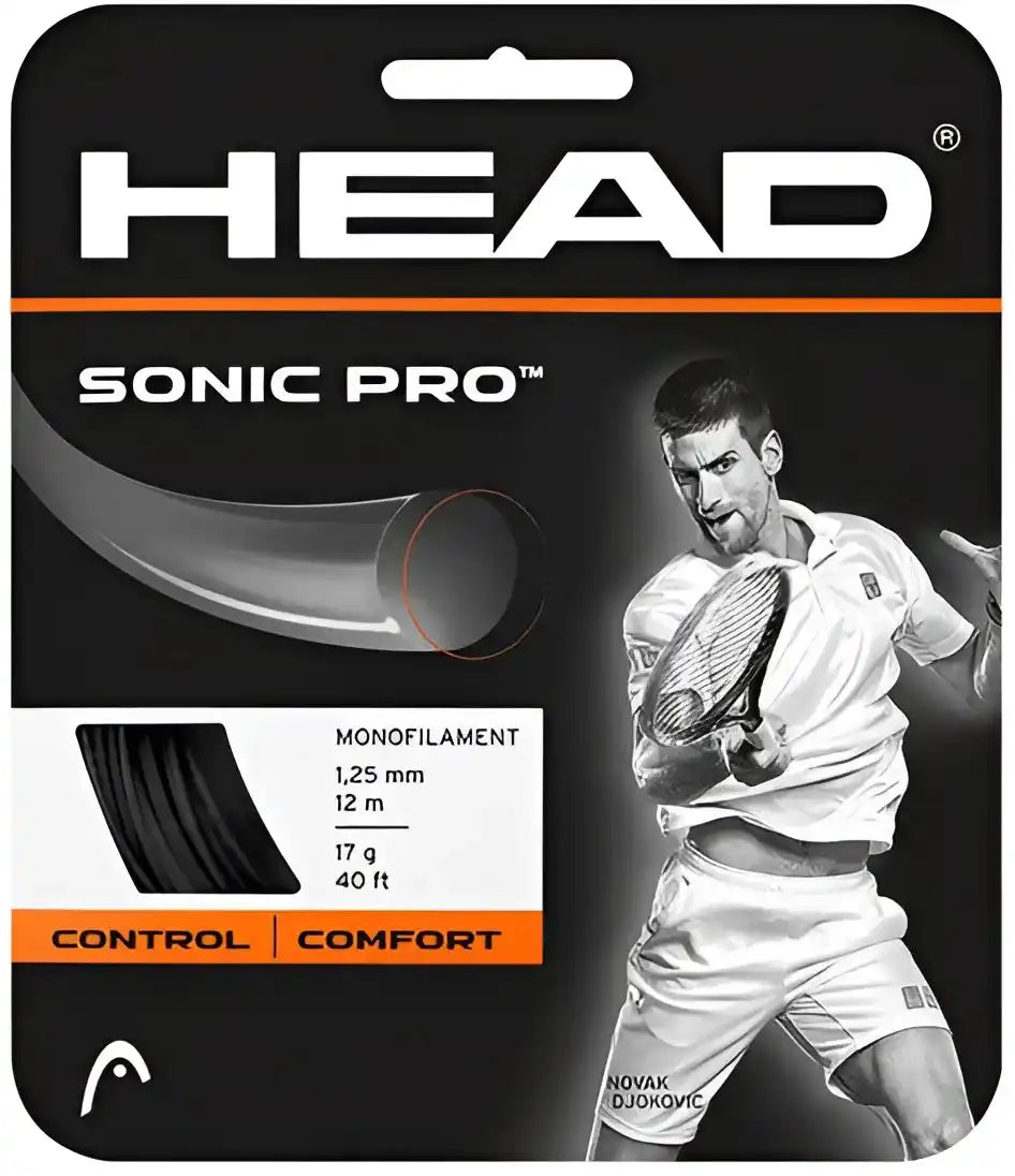 Head Sonic Pro 17g Tennis String - Black