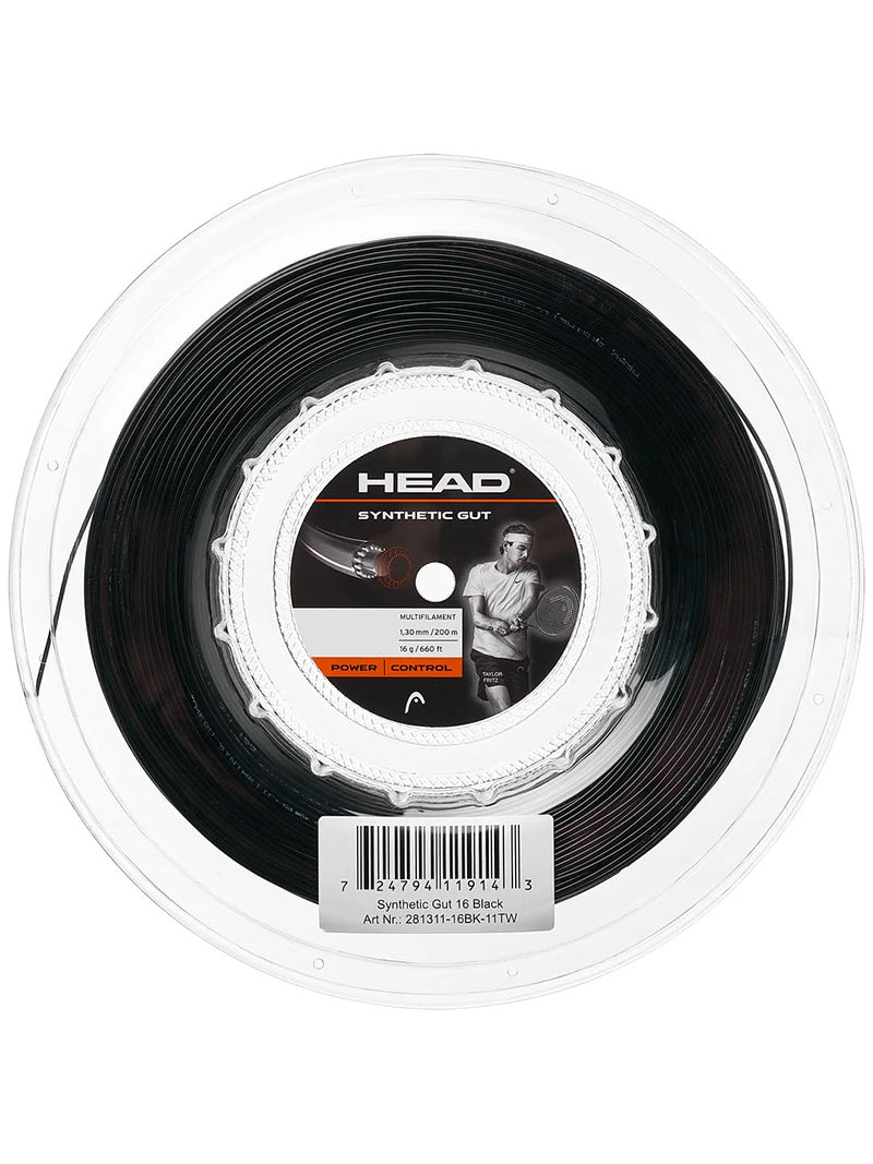 Head Synthetic Gut 16g Reel 660’ (black) - Blk / 16
