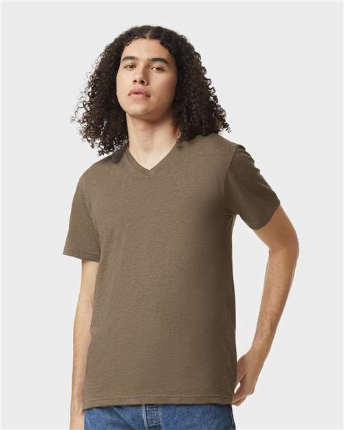 Heather Army CVC V-Neck Tee - 2006CVC