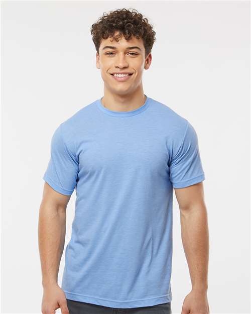 Heather Athletic Blue Poly-Rich T-Shirt - 241