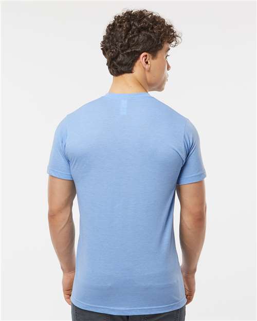 Heather Athletic Blue Poly-Rich T-Shirt - 241