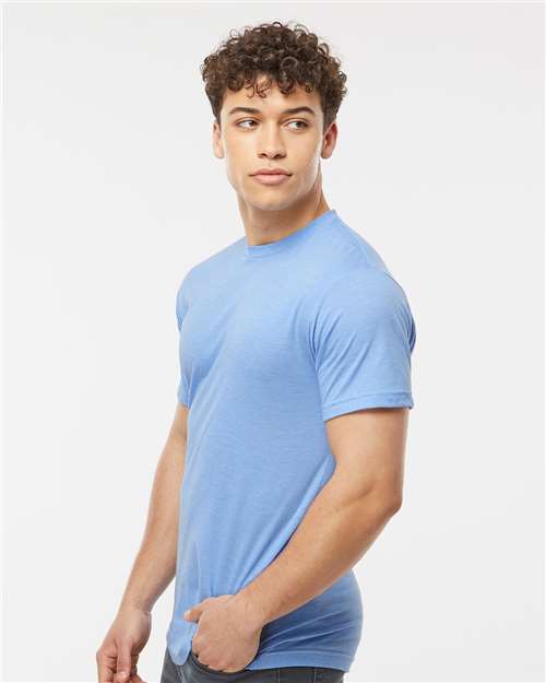 Heather Athletic Blue Poly-Rich T-Shirt - 241