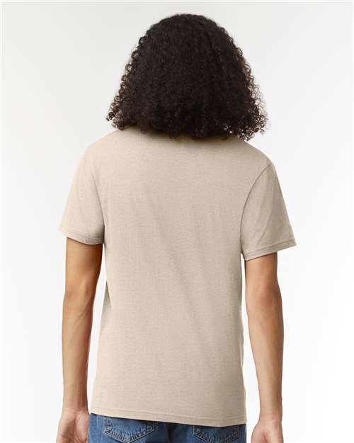 Heather Bone CVC V-Neck Tee - 2006CVC