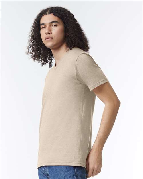 Heather Bone CVC V-Neck Tee - 2006CVC
