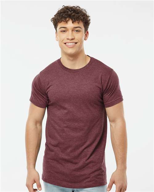 Heather Burgundy Fine Jersey T-Shirt - 202