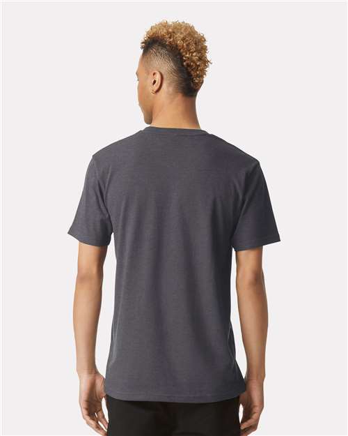 Heather Charcoal CVC Henley Tee - 2004CVC