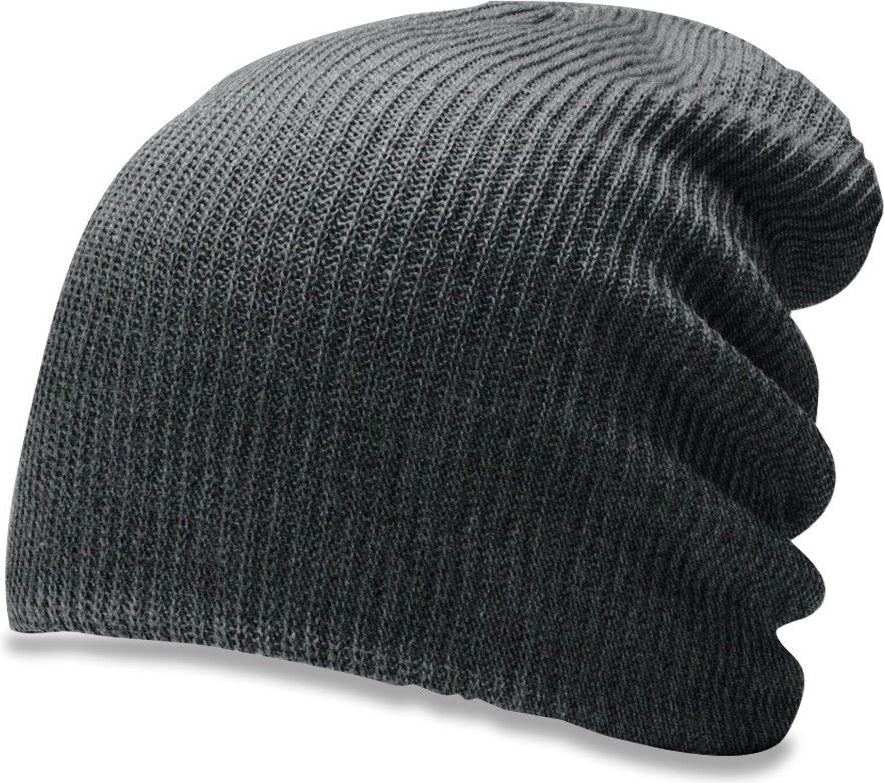 Heather Charcoal Super Slouch Knit Beanie