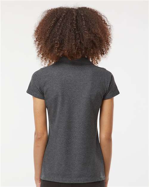Heather Charcoal Women&#39;s 50/50 Sport Pique Polo - 401