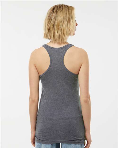 Heather Charcoal Women&#39;s Poly-Rich Racerback Tank Top - 190