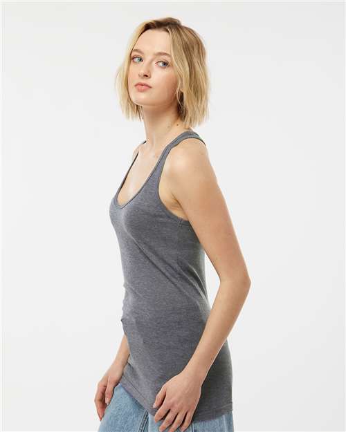 Heather Charcoal Women&#39;s Poly-Rich Racerback Tank Top - 190