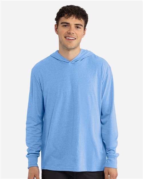 Heather Columbia Blue Unisex CVC Hoodie Long Sleeve T-Shirt - 6221