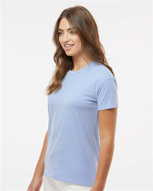 Heather Columbia Blue Women&#39;s CVC Relaxed T-Shirt - 6600