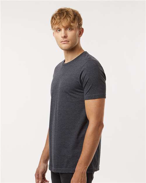 Heather Dark Grey Combed CVC T-Shirt - 602CVC