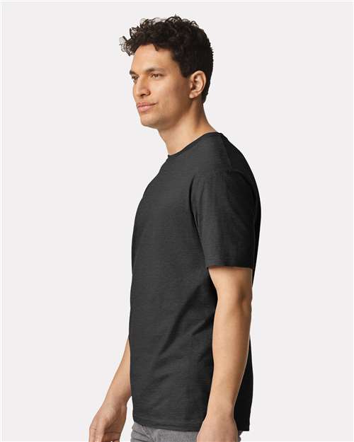 Heather Dark Grey Light Cotton T-Shirt - 3000