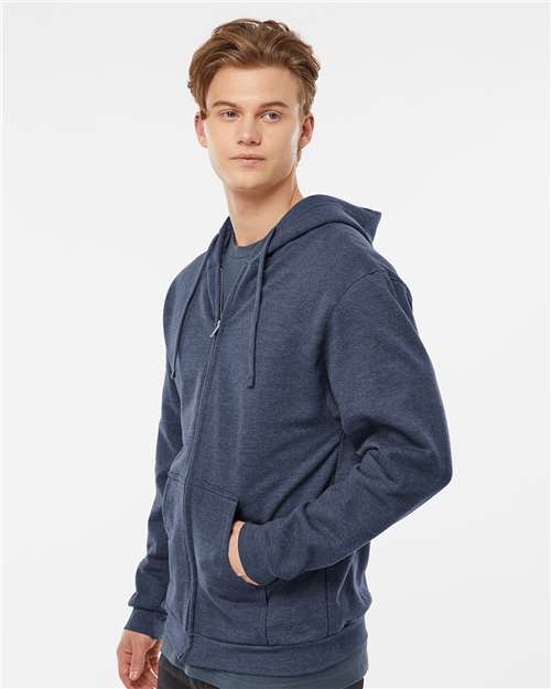 Heather Denim Full-Zip Hooded Sweatshirt - 331