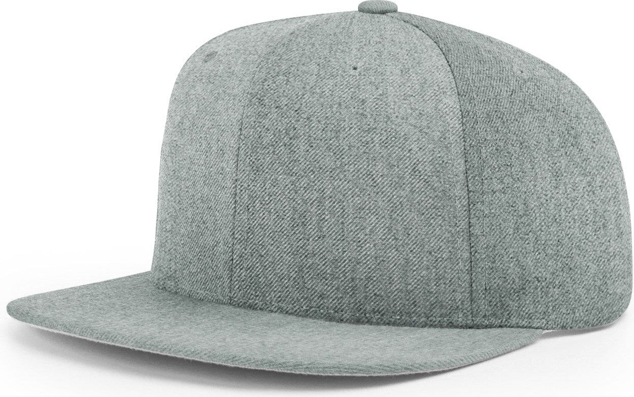 Heather Grey Acrylic-Wool Blend Flatbill Snapback