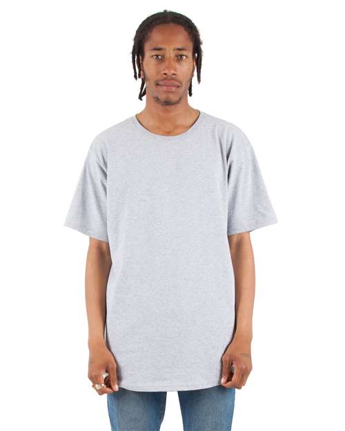 Heather Grey Curved Hem Long T-Shirt - SHCLT