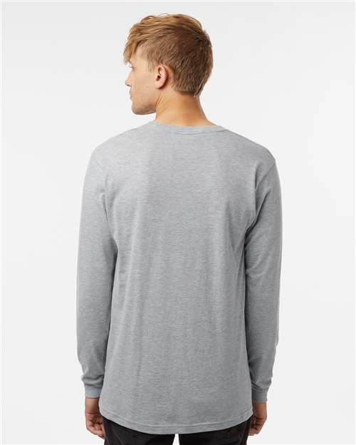 Heather Grey Fine Jersey Long Sleeve T-Shirt - 202LS