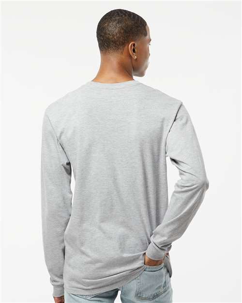 Heather Grey Heavyweight Jersey Long Sleeve T-Shirt - 291