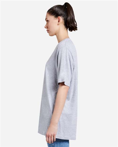 Front View of Heather Grey Heavyweight T-Shirt - LS15001