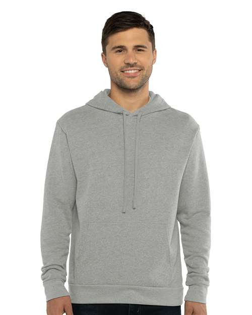 Front View of Heather Grey Laguna Sueded Hoodie - 9304
