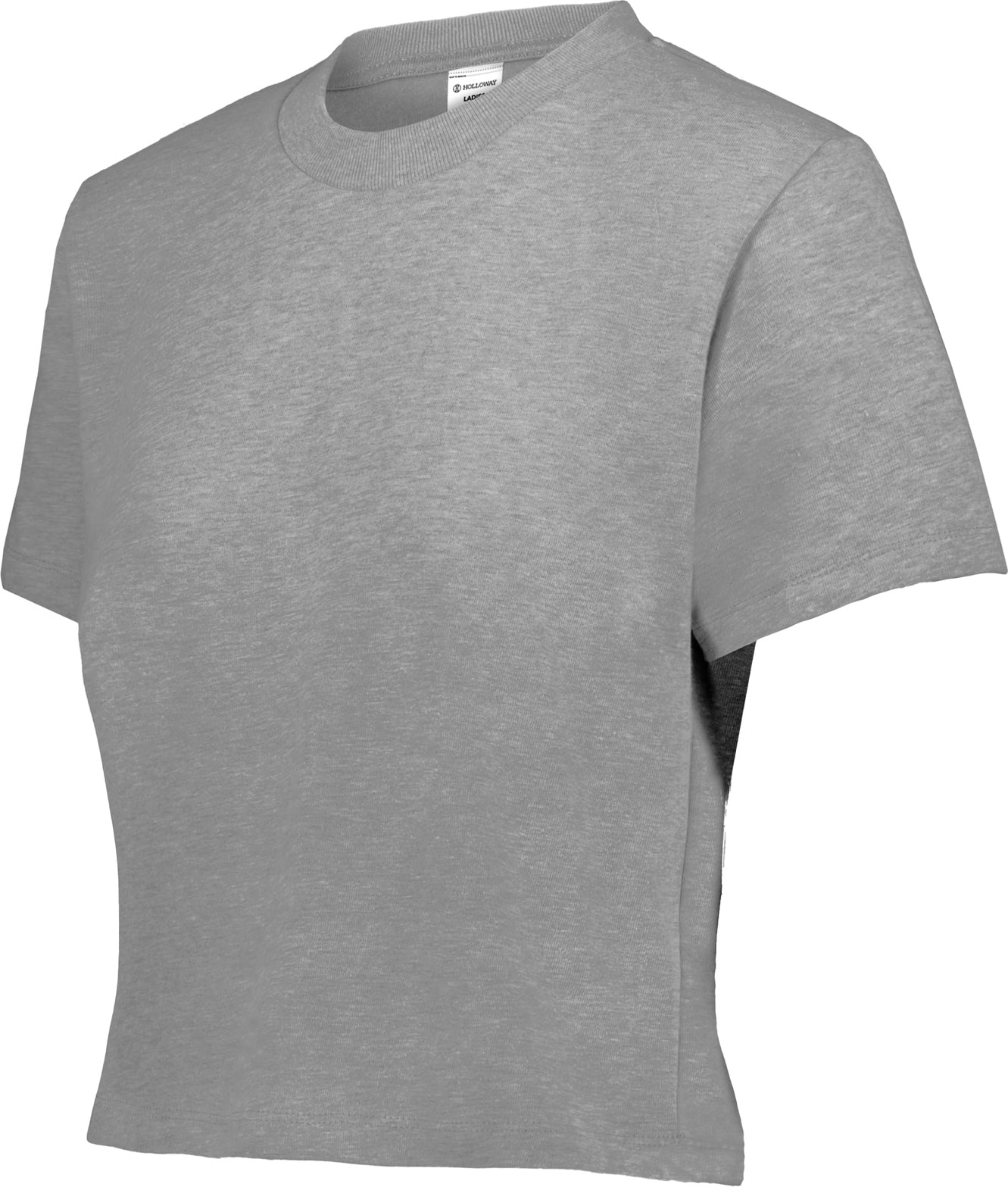 HEATHER GREY LDS SIDNEY HEAVYWT BOXY TEE
