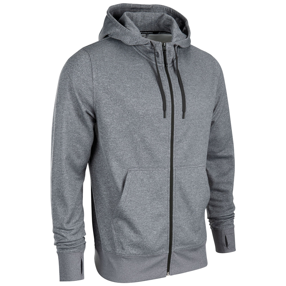 HEATHER GREY Lineup Fleece Zip Up Hoodie