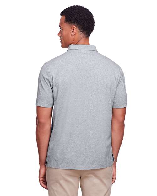 Heather Grey Men&#39;s Lakeshore Stretch Cotton Performance Polo - UC105