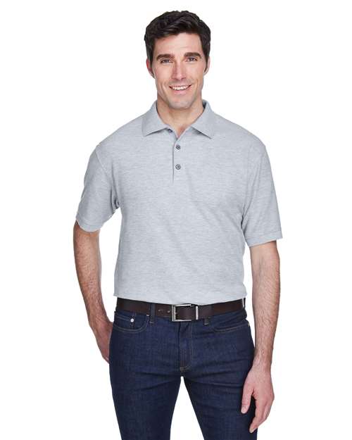 Heather Grey Men's Whisper Piqué Polo - 8540