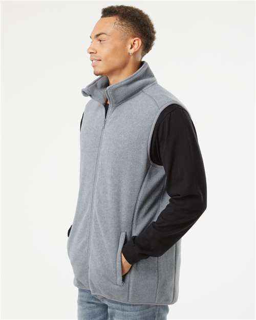 Heather Grey Polar Fleece Vest - 3012