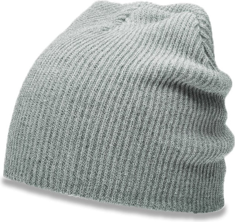 Heather Grey Slouch Knit Beanie