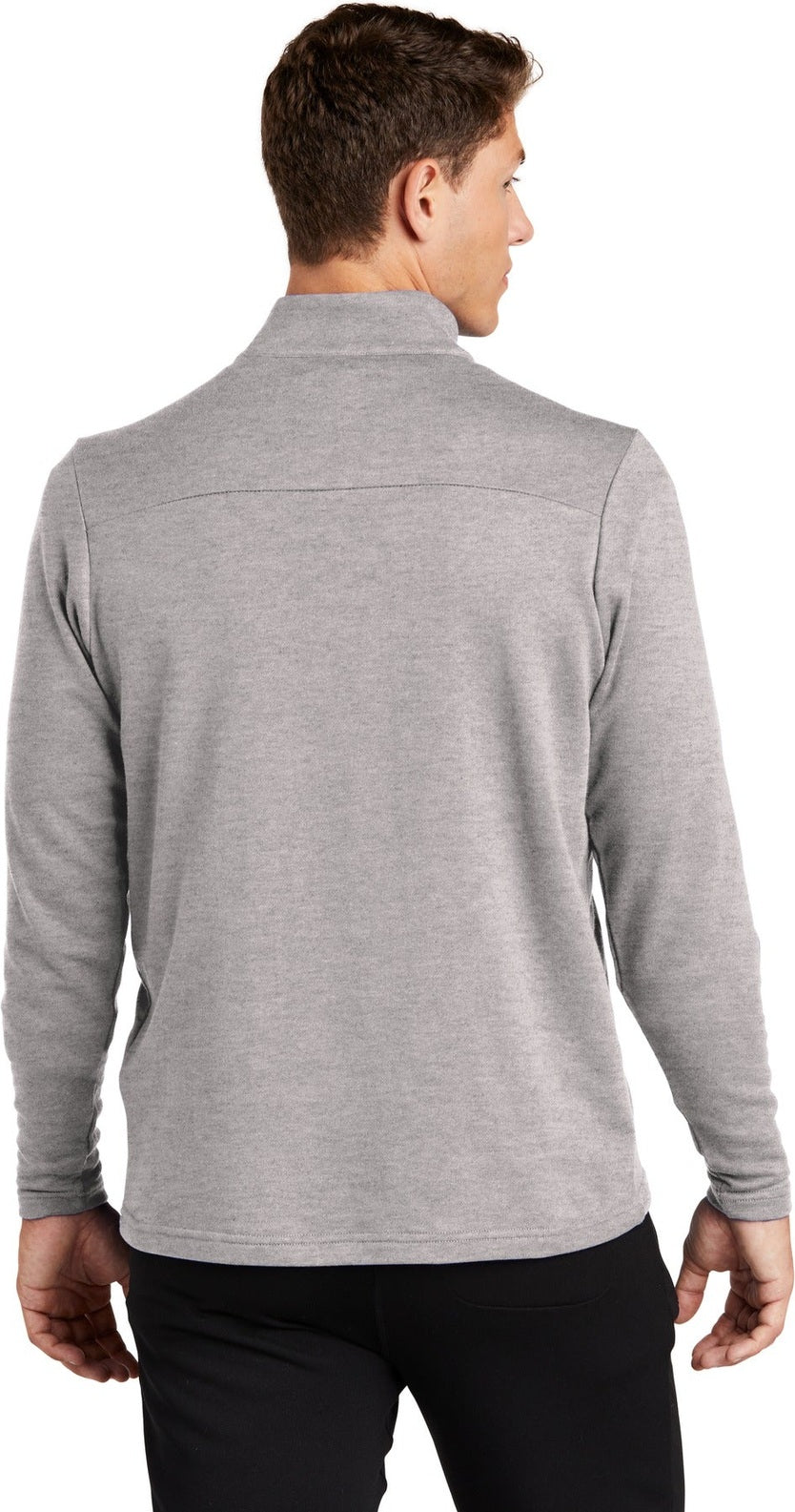 Heather Grey Sport-Tek Lightweight French Terry 1/4-Zip Pullover. ST273