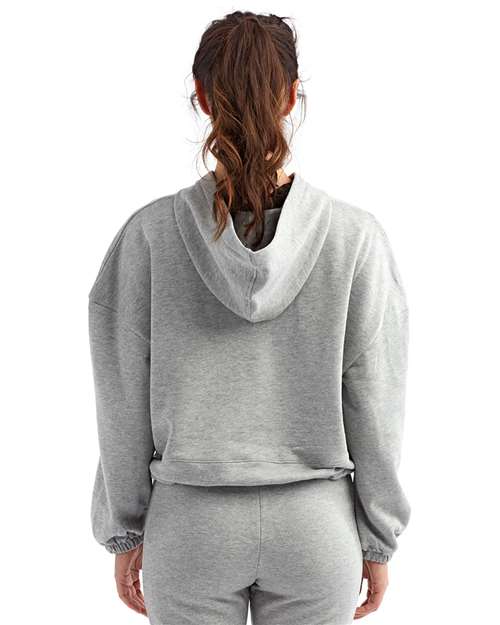 Heather Grey Women&#39;s Cropped Maria Hoodie - TD085
