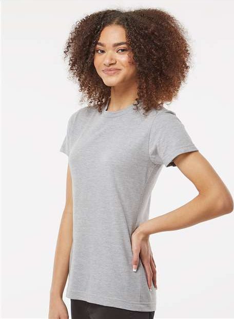 Heather Grey Women&#39;s Fine Jersey Classic Fit T-Shirt - 216