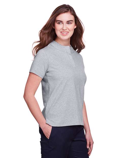 Heather Grey Women&#39;s Lakeshore Stretch Cotton Performance Polo - UC105W