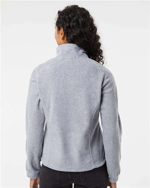 Heather Grey Women&#39;s Polar Fleece Full-Zip Jacket - 5062