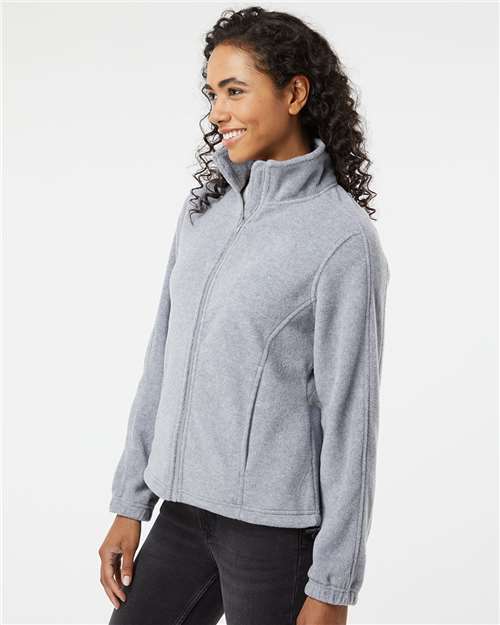 Heather Grey Women&#39;s Polar Fleece Full-Zip Jacket - 5062