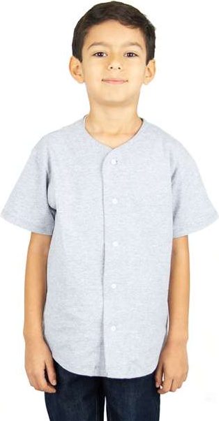 Heather Grey Youth Baseball Jersey - SHBBJY