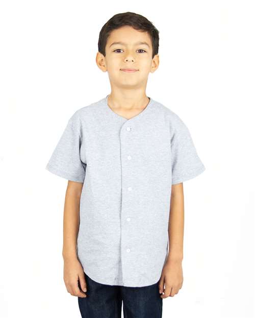 Heather Grey Youth Baseball Jersey - SHBBJY