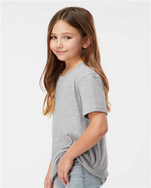 Heather Grey Youth Fine Jersey T-Shirt - 235