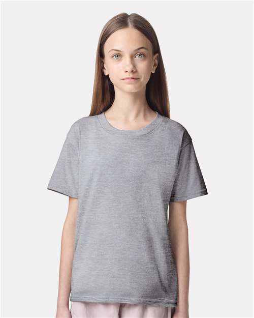 Heather Grey Youth Fine Jersey Tee - 2001Y