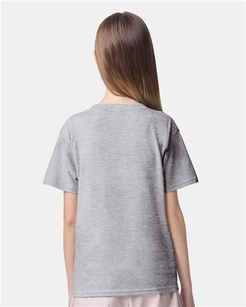 Heather Grey Youth Fine Jersey Tee - 2001Y