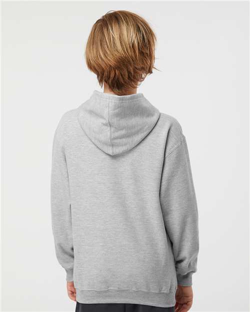 Heather Grey Youth Hooded Sweatshirt - 320Y