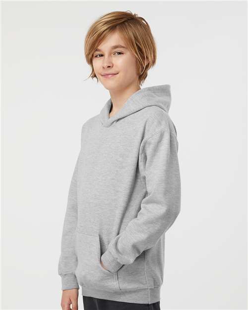 Heather Grey Youth Hooded Sweatshirt - 320Y