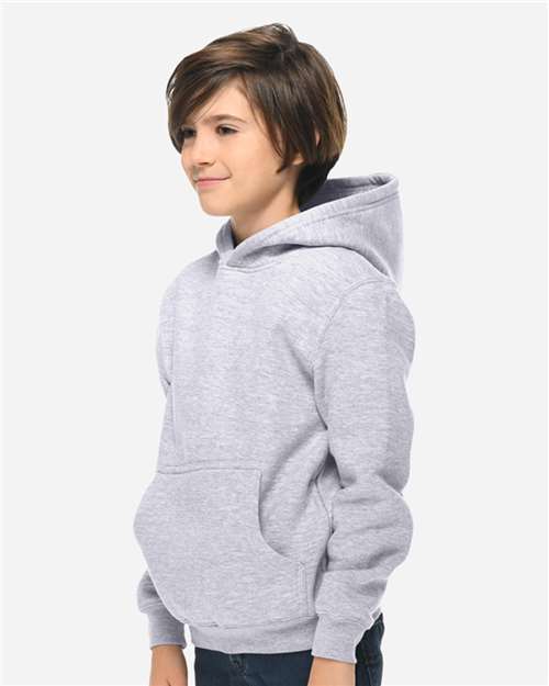 Heather Grey Youth Premium Pullover Hooded Sweatshirt - LS1401Y