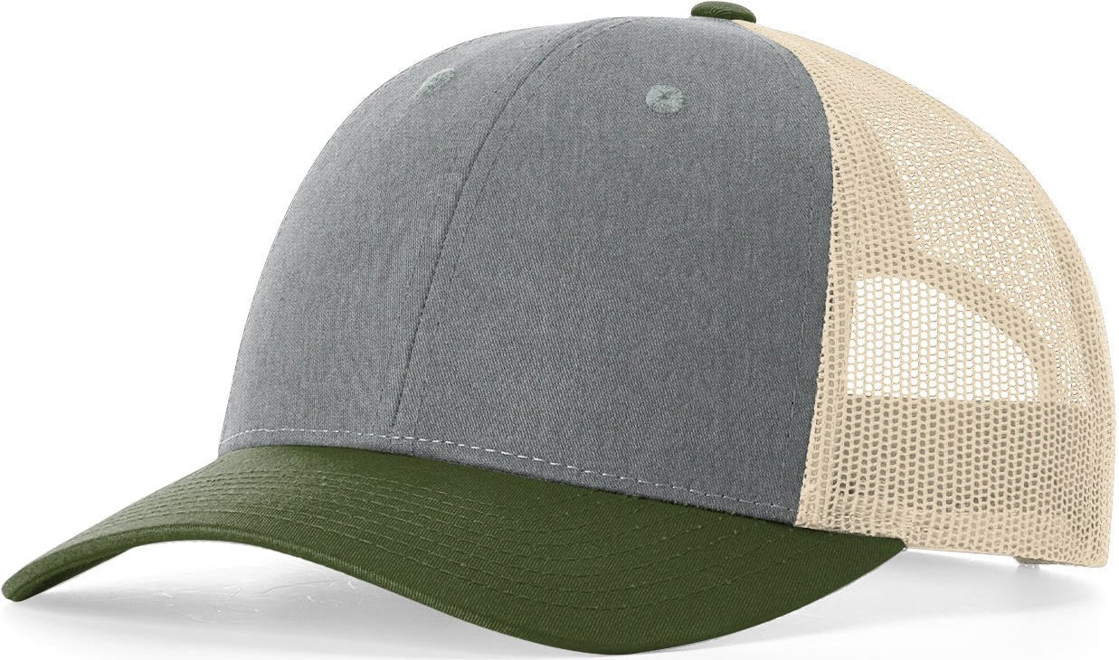 Heather Grey/Birch/Army Olive Low Pro Trucker  grouped