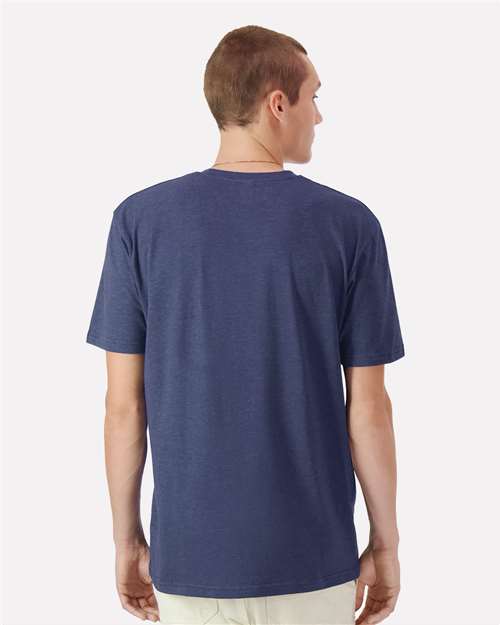 Heather Indigo CVC Henley Tee - 2004CVC