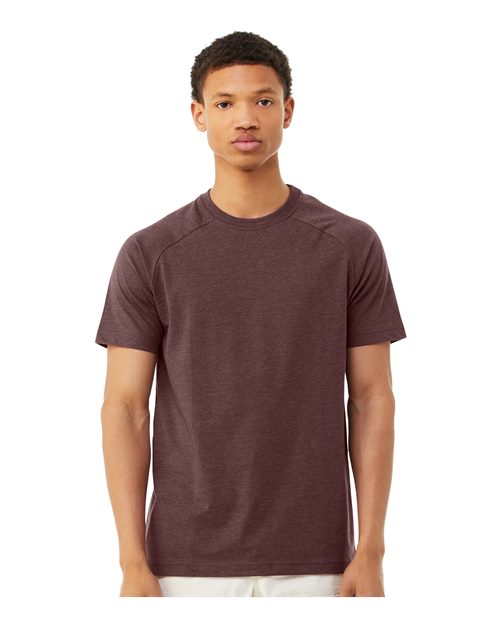 Heather Maroon Heather CVC Raglan Tee - 3201
