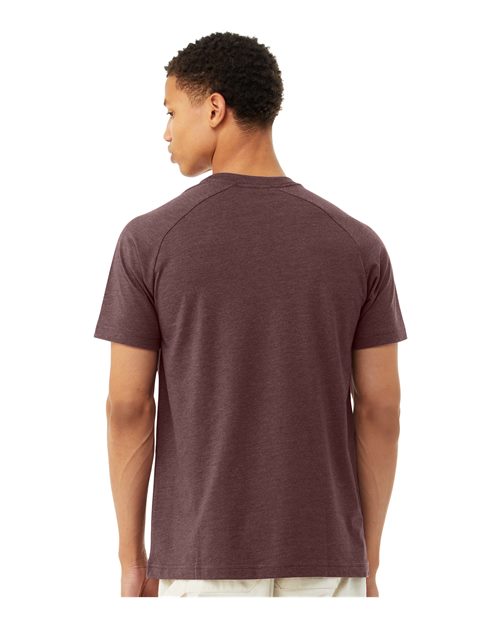Heather Maroon Heather CVC Raglan Tee - 3201